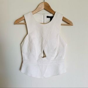 BCBG Woven Zip-up Top